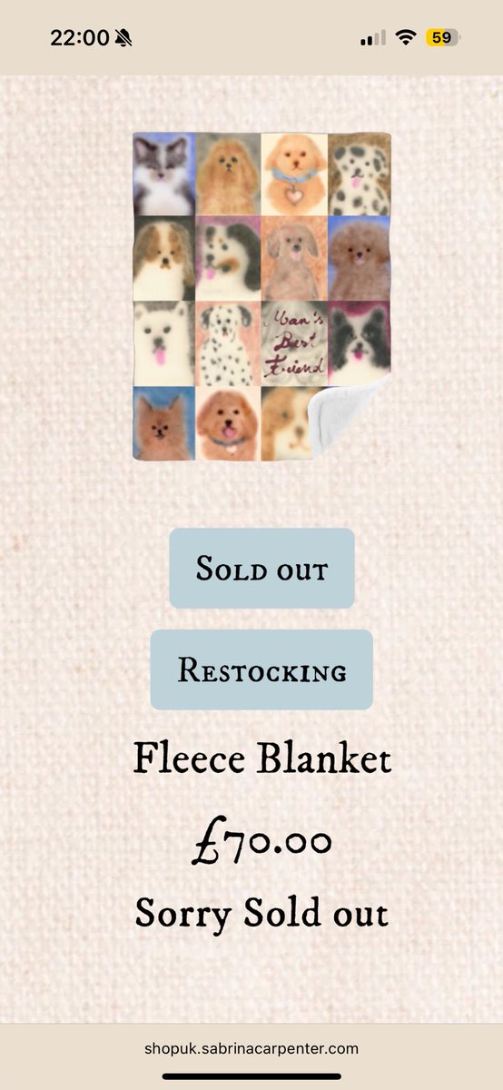 umg plsssss add the restocking label to taylor’s website like on sabrina’s