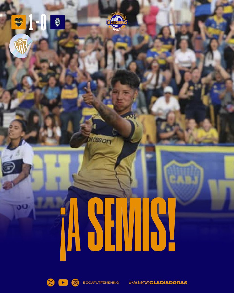 ¡Final, final, final! GANÓÓÓÓÓÓÓÓ BOOOOCAAAA

Con gol de Kishi Nuñez y en un partido donde Boca fue más pero le costó, el Xeneize se quedó con el triunfo y avanza a semifinales.

#VamosGladiadoras 

🎨<a href="/martinflores306/">Martin</a>