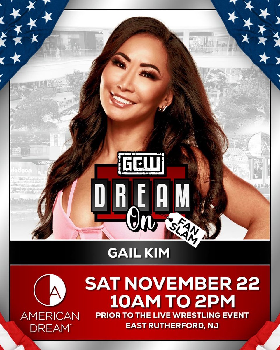 gailkimITSME's tweet image. SURPRISE 🙌🏼 My one and only appearance this year and I’ll be in East Rutherford NJ at the @GCWrestling_ Fan Slam Convention this Saturday Nov 22nd from 12-2pm