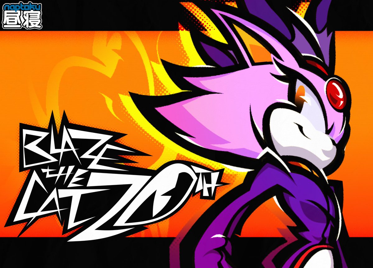naptoku's tweet image. [[20 YEARS OF BLAZE THE CAT]] 🔥