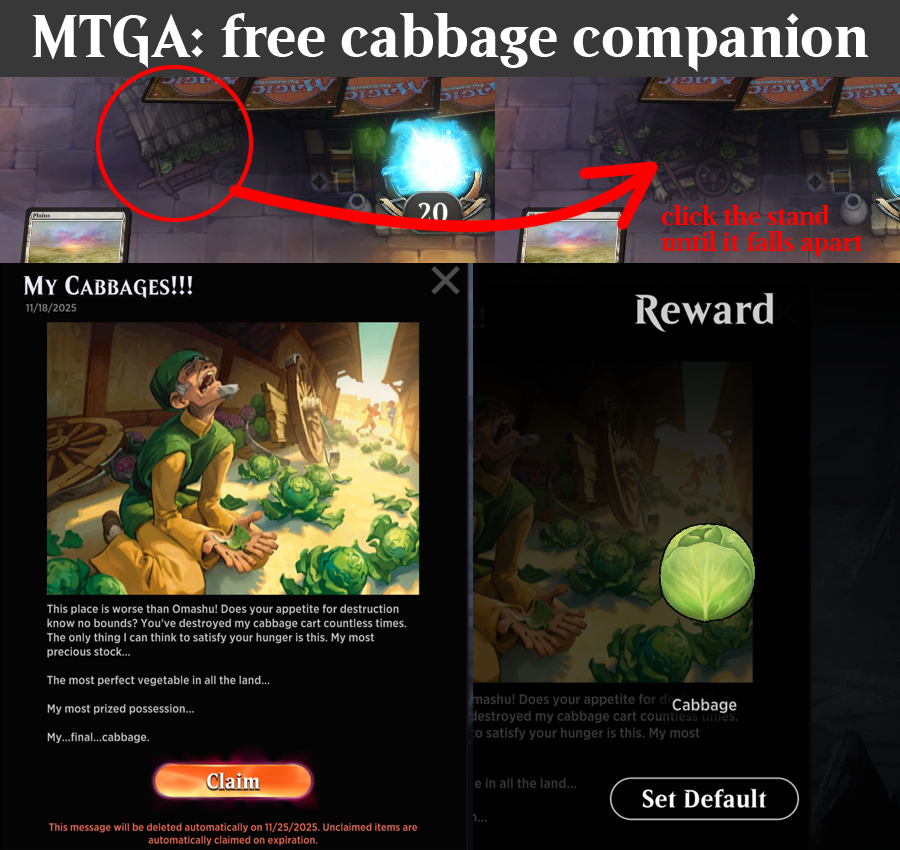 Free pet on MTGArea?! What a cool Easter Cabbage.