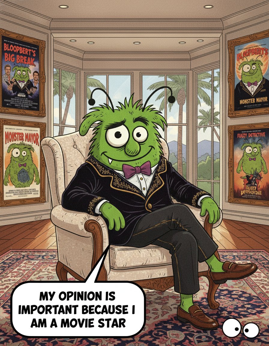 bloopbert's tweet image. Fame truly is the ultimate qualification for expertise. #Celebrities #stars