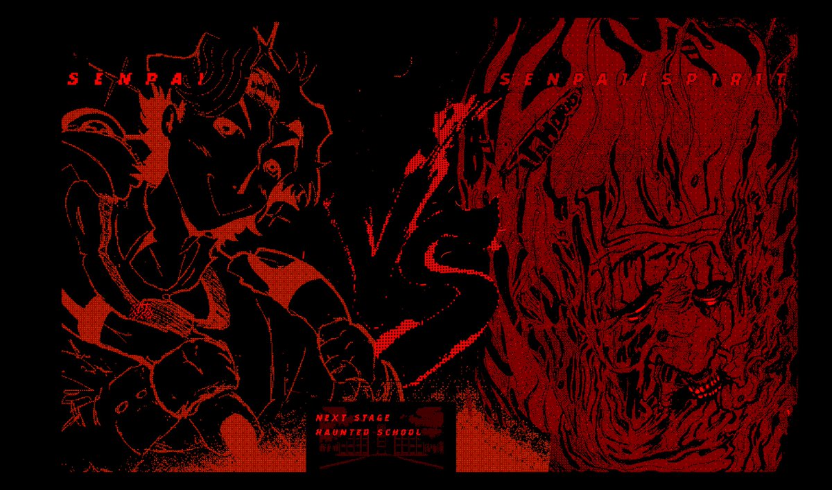 FFreeze76's tweet image. #FNF #fridaynightfunkin #fnfmod 
Senpai VS Senpai