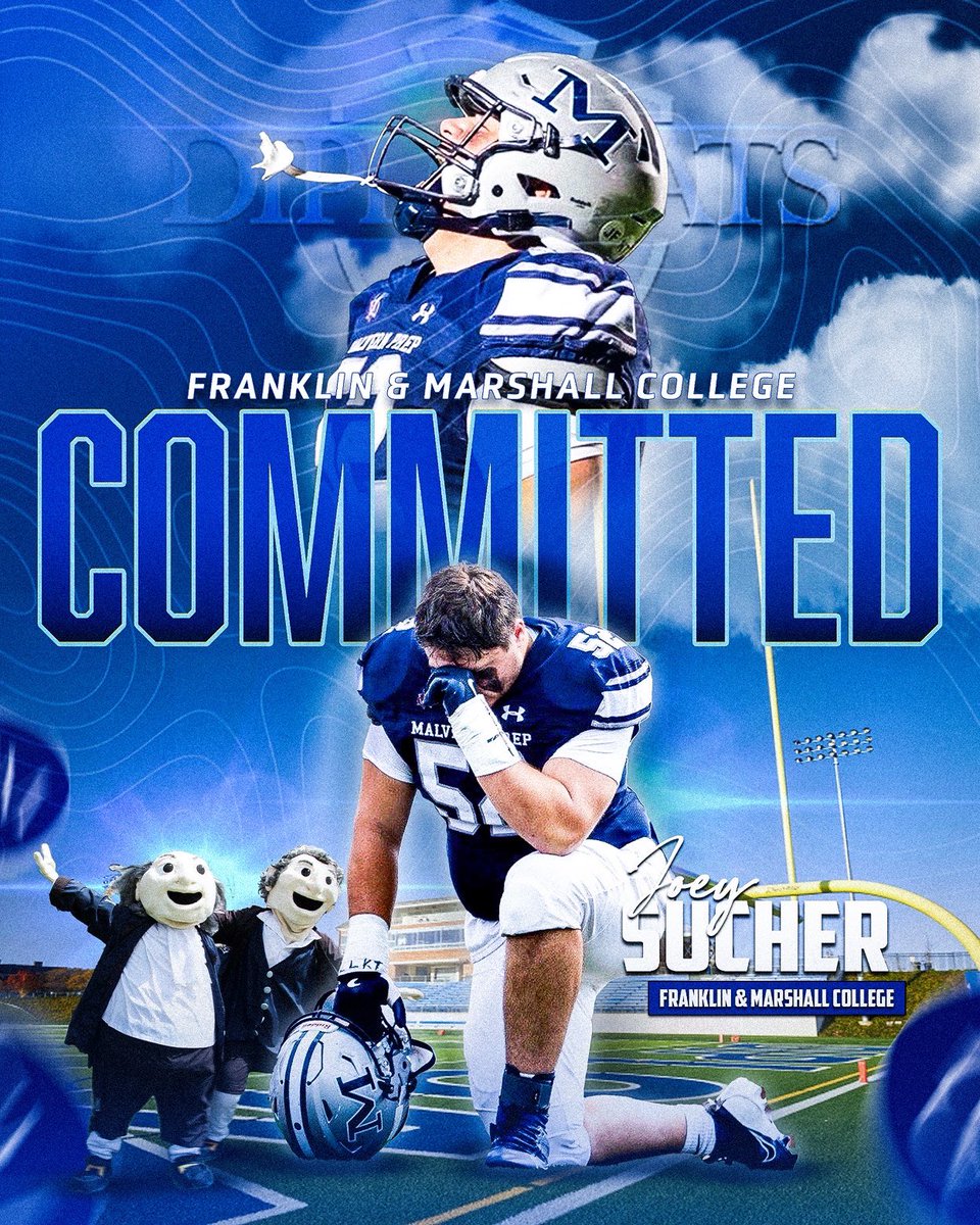 Blessed to Announce my commitment to Franklin and Marshall College!

<a href="/MalvernPrepFB/">Malvern Prep Football</a> 
<a href="/CoachGueriera/">Dave Gueriera</a> 
<a href="/Coach_Phelan25/">Michael Phelan</a> 
<a href="/Coach_Q41/">Matt Quattrone</a> 
<a href="/CoachMoore_99/">Sean Moore</a>
