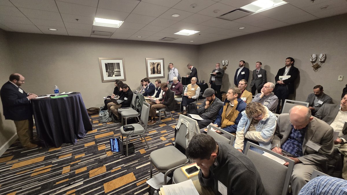 <a href="/Marshall_Phil/">Phillip Marshall</a> <a href="/drjohnmeade/">John Meade</a> <a href="/JoelFKorytko/">Joel Korytko</a> <a href="/cjfresch/">Fresch</a> Standing room only for <a href="/drjohnmeade/">John Meade</a>'s paper on the BHQ of Job (and Greek evidence missed therein)