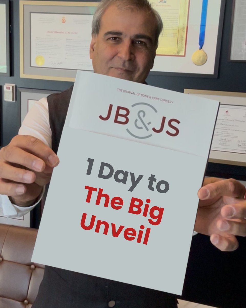 jbjs's tweet image. 📢 The Big Unveil is Tomorrow!

Something groundbreaking is coming to JBJS. 

#JBJS #ThinkJBJS