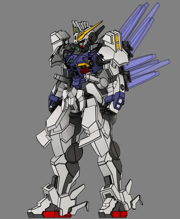 #ガンダムエイト 
#ガンダムジリウス 

1/100追加装甲ラフ
残るは足、背面ブースターと武器類

超絶かっこいい。