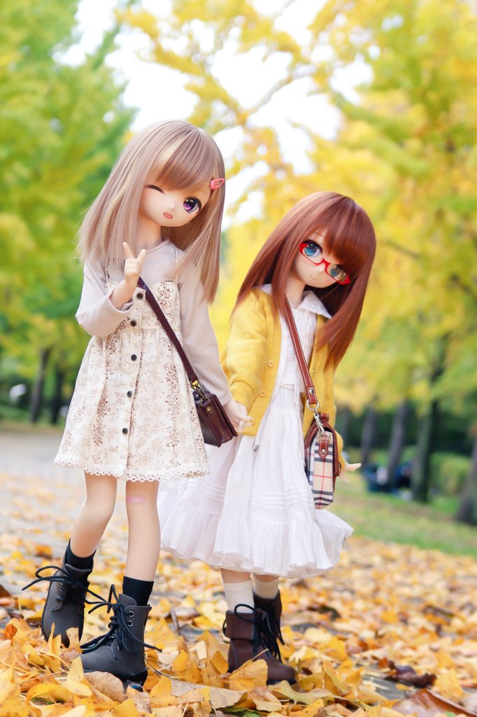 なかよし秋色デート🍁🍂
「オーナーさんは邪魔しちゃダメだぞ😉✨」

#きゅべっ子