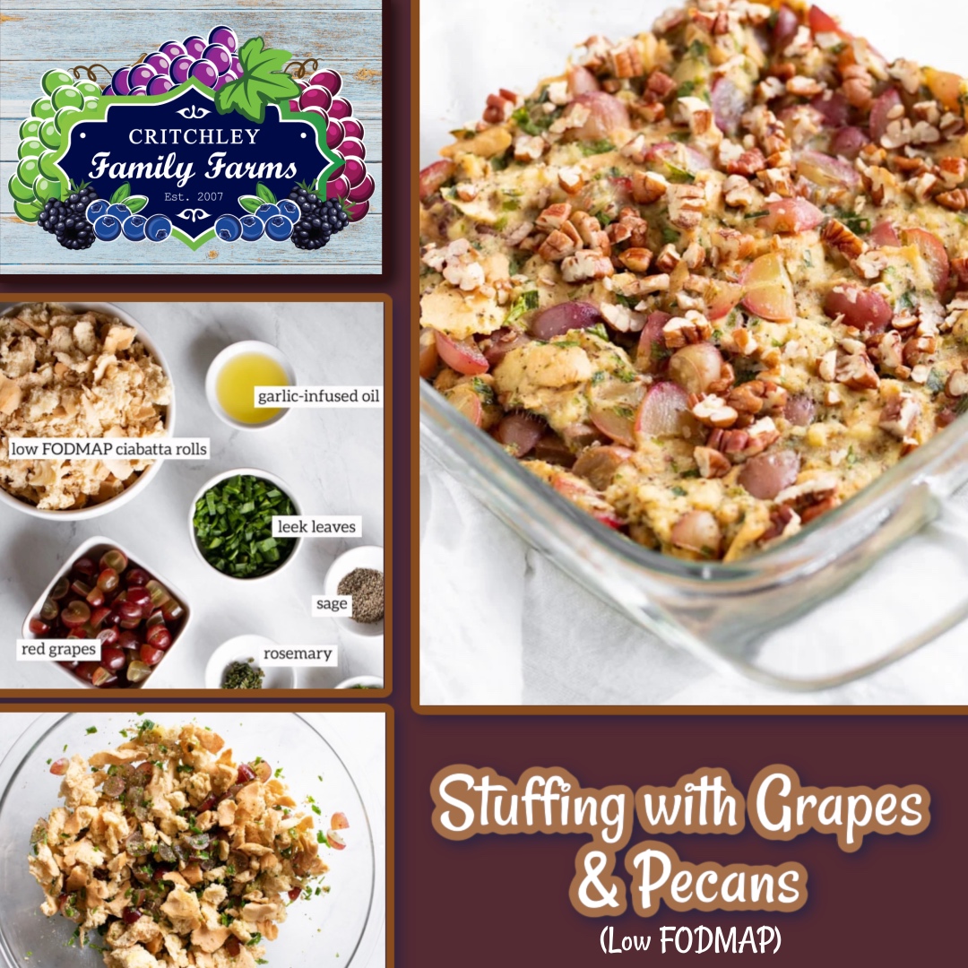 Give your #Thanksgiving stuffing a fresh twist with juicy #grapes from #CritchleyFamilyFarms! 🍇✨
It’s peak #CaliforniaGrapeSeason — the perfect time to add a pop of sweetness to your holiday table.
👉 Recipe: critchleyfamilyfarms.com/recipes/low-fo…

#TableGrapes #HolidayCooking #FarmToTable