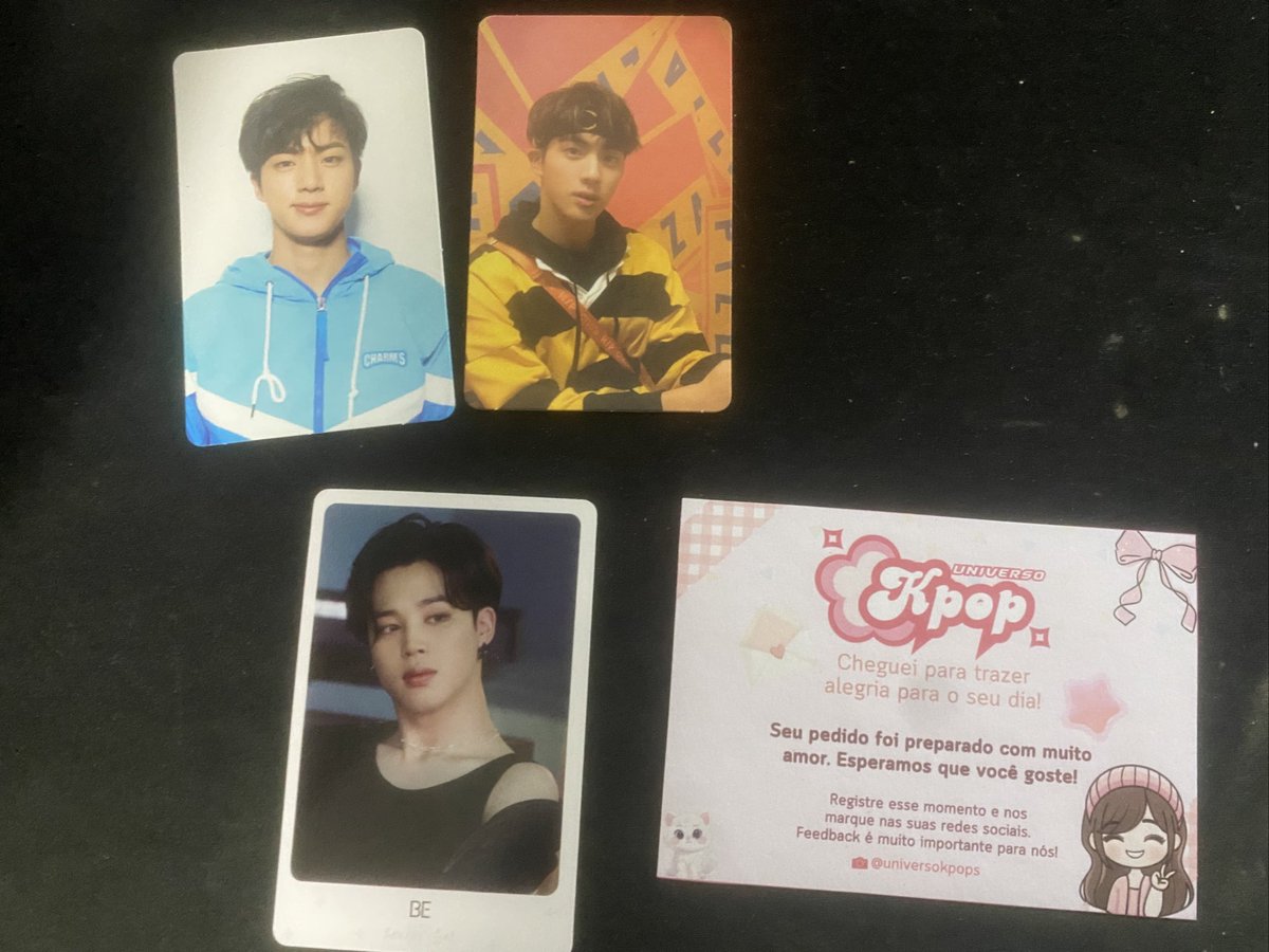 Feedback positivo para <a href="/Universokpops/">Universo Kpop</a>. Chegou muito bem embalado os cards e a gom é super atenciosa e gentil 🤍