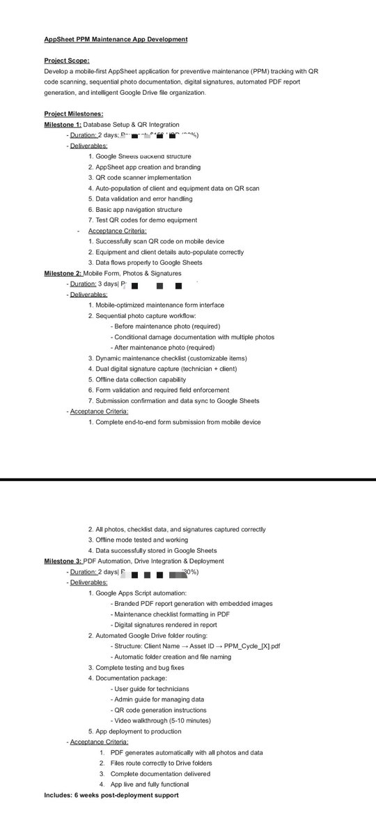 Zuby2fyn's tweet image. In the next week, I&apos;ll be building an application using @appsheet, to be used as a tool for Planned Preventive Maintenance (PPM) of equipments shipped to various locations across the globe. 

To follow my build journey, click the link and follow my posts

shorturl.at/s7rHh