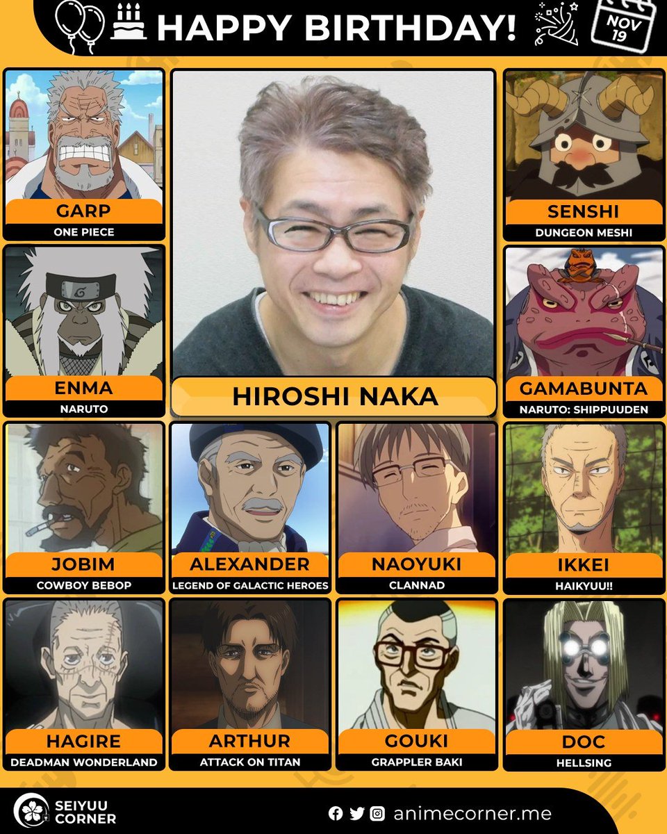 seiyuucorner's tweet image. Happy 65th birthday Hiroshi Naka! 🎉
 
#HiroshiNaka #中村博昭 #中村博昭生誕祭2025