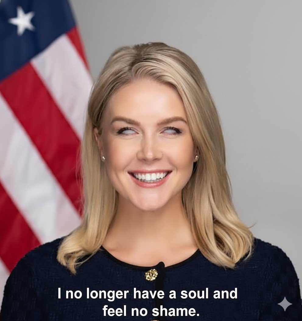 <a href="/PressSec/">Karoline Leavitt</a> Soulless as well as stupid. AI just means a decimated middle class high unemployment (60% +) and a wrecked economy.