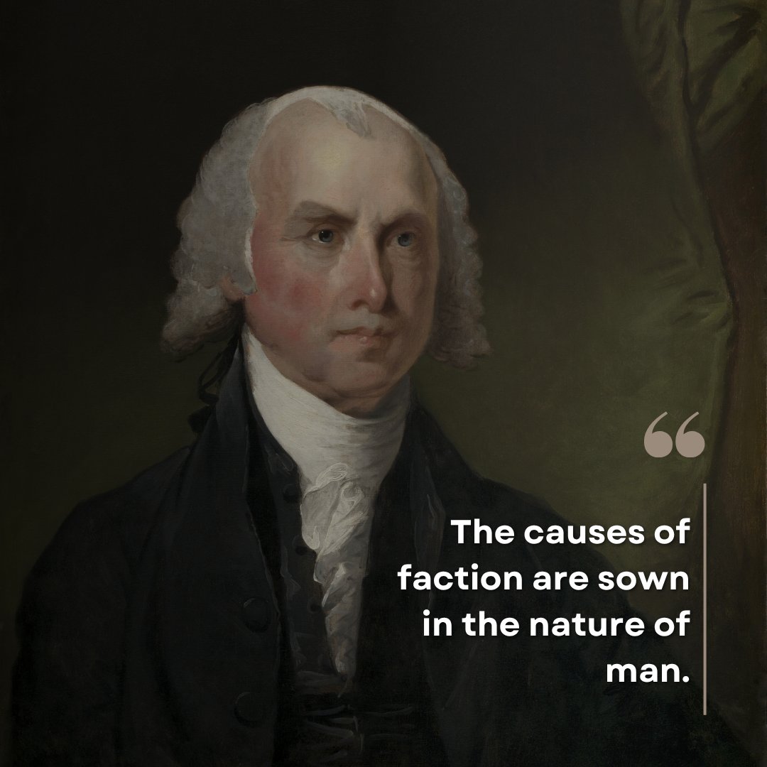 csucivicscenter's tweet image. 📜 “The causes of faction are sown in the nature of man.” — Madison

His insight still shapes how we understand disagreement in a free society.

#FederalistPapers #CivicDiscourse #CSUCommunity