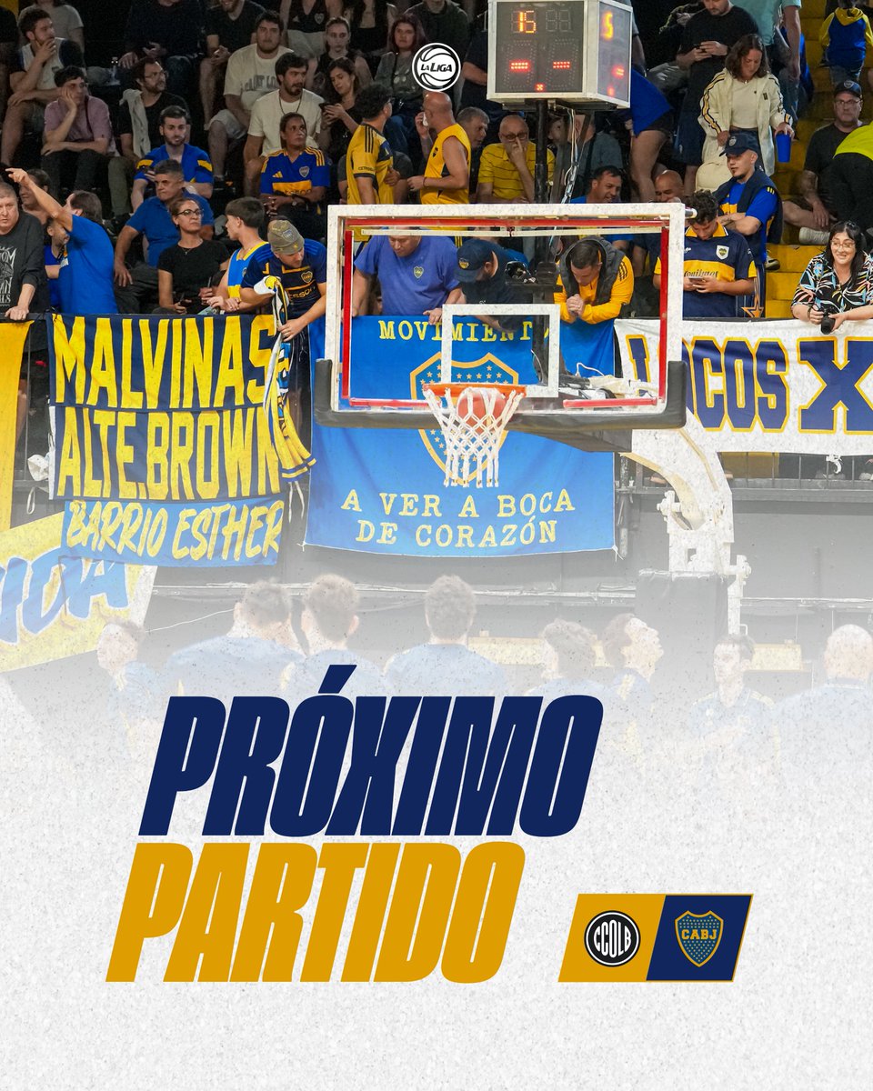 BasquetBocaJrs's tweet image. 🔜 ¡𝗣𝗥𝗢́𝗫𝗜𝗠𝗢 𝗣𝗔𝗥𝗧𝗜𝗗𝗢!

👉 @LigaNacional 
🗓 Miércoles 19/11
🕙 22:10 horas
🏀 vs. @OlimpicoLB 
🏟️ Vicente Rosales
📺 TyC Sports

#DaleBoca 🔵🟡🔵