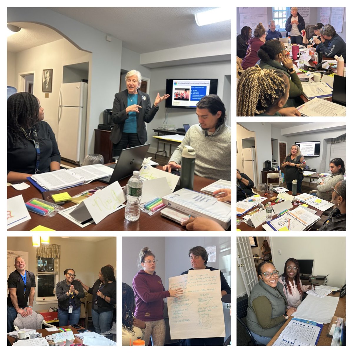 SarahElwellDC's tweet image. One thing I love most about my work in #ProfessionalLearning is being on-site w/brilliant, dedicated practitioners in @aftunion locals like ⁦@HFT1018⁩ giving up time on Friday night &amp;amp; weekend to deepen learning in #Equity centered practices ⁦@AFTteach⁩ #BeyondtheBell