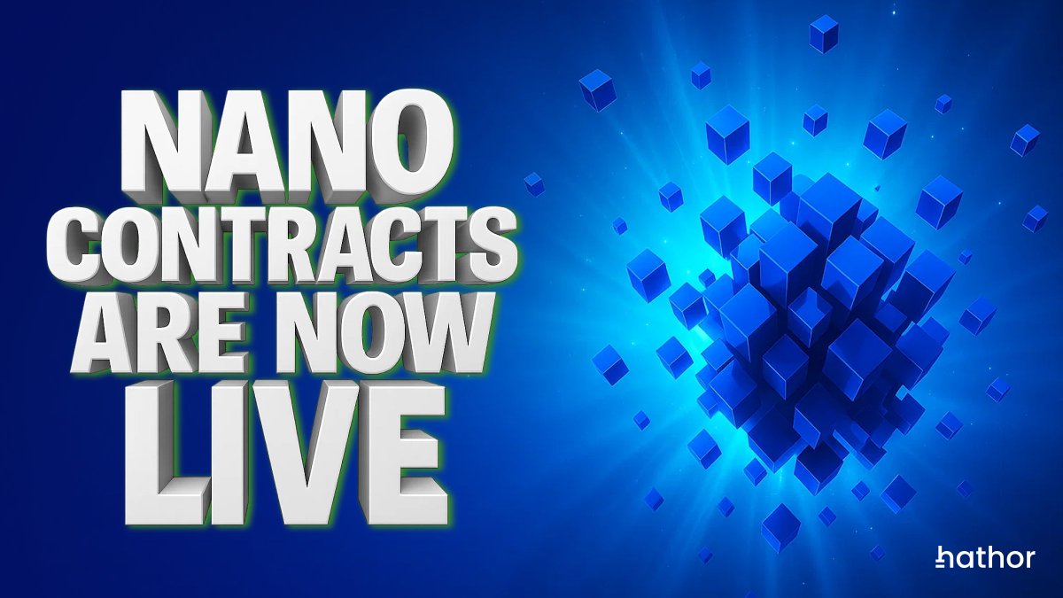 HathorNetwork's tweet image. Nano Contracts are NOW LIVE! ✅

Today, Hathor becomes the chain that finally makes blockchain truly easy and accessible for everyone, not just the privileged few.

New tech. New voice. New future.

🔵 Meet the new Hathor. 
🟦 Meet #NanoContracts. 
💙 Meet the future of building.…