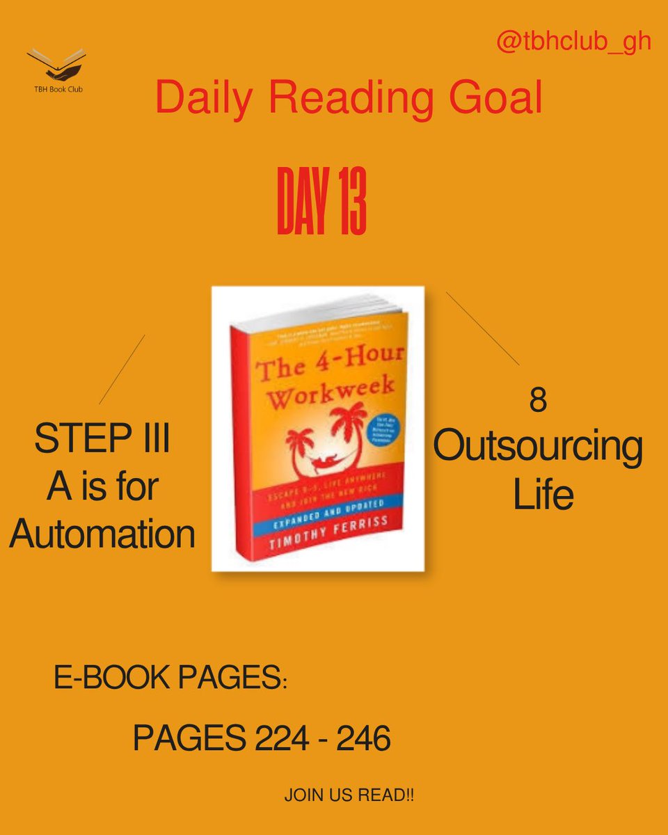 TBHClubgh's tweet image. Day 13/30……….We are reading! 

Join the community of readers at TBH Book Club. We are raising visionary leaders for Africa through reading and mentoring.
#bookclub #readingclub #personaldevelopment #personalgrowth #Mindset #vision  #tbhbookclubgh.