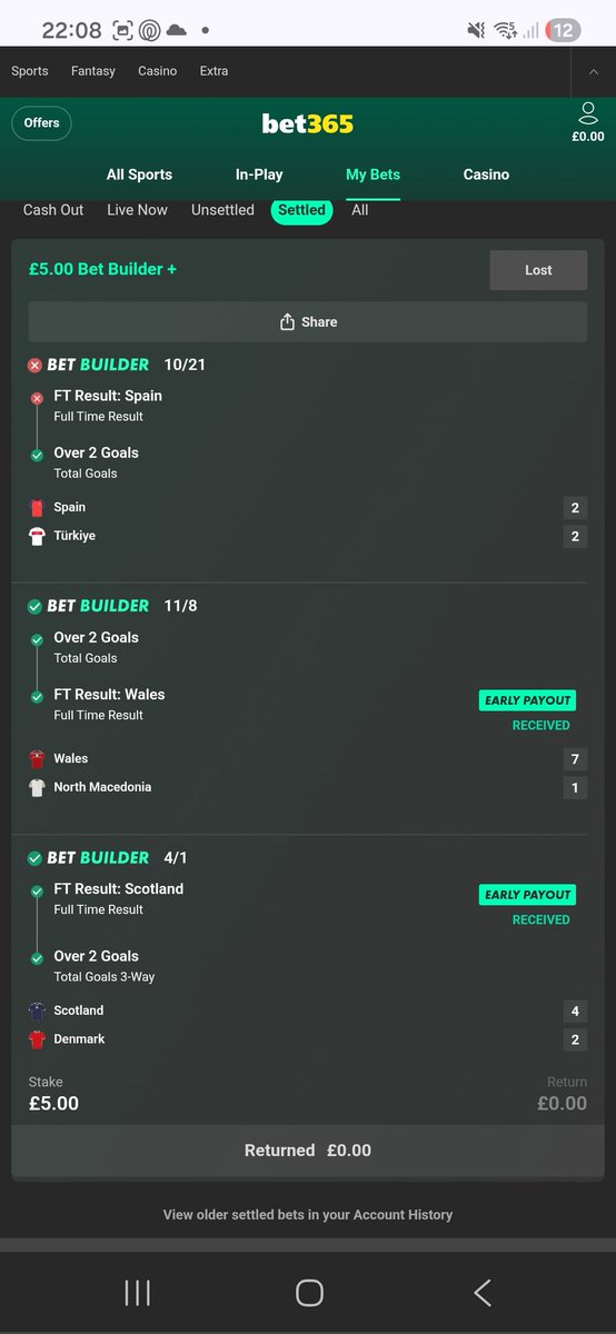 Thanks go to Spain and Turkey tonight for absolutely destroying my bet. Brilliant 🤌🤌🤌