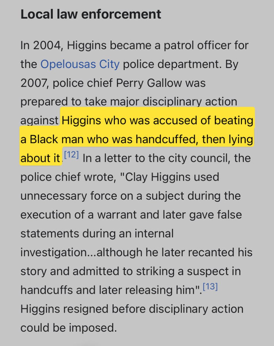 Shocker! Rep. Clay Higgins is not just a proud supporter of child sex trafficking, but he was also a former police officer and he beat a Black man who was handcuffed and lied about it.