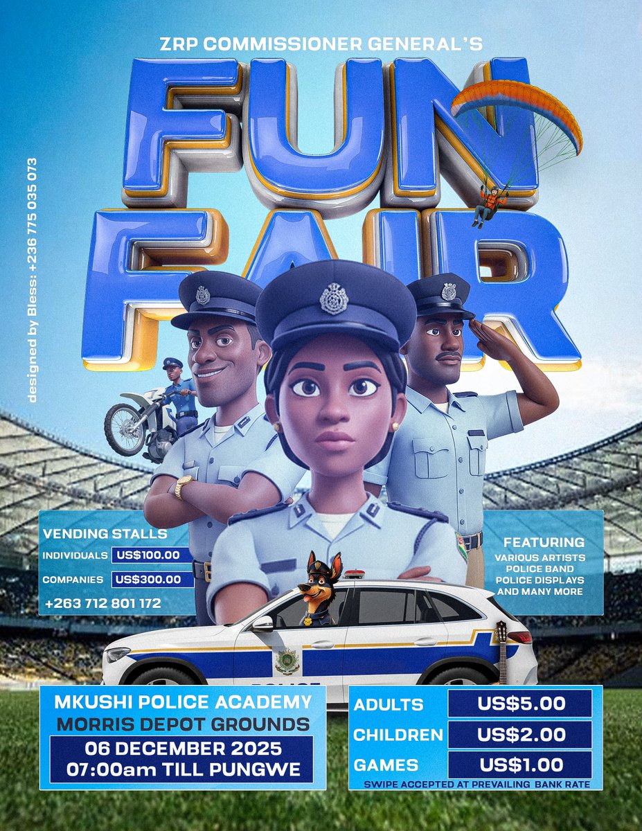 Disclaimer: Not an official Advert.  I just redesigned it. NO AI
Nyika inodesignirwa nevene vayo😂

Its almst December <a href="/PoliceZimbabwe/">Zimbabwe Republic Police</a>
From ths to tht
Dont arrest me im jus a designr

Retweet till vaona 😂
<a href="/edmnangagwa/">President of Zimbabwe</a> <a href="/HonMachakaire/">Hon Minister Machakaire</a> <a href="/wicknellchivayo/">sir_wicknell.</a> 
<a href="/MudiwaHood/">MUDIWA</a>

CV ndoisa kupi?