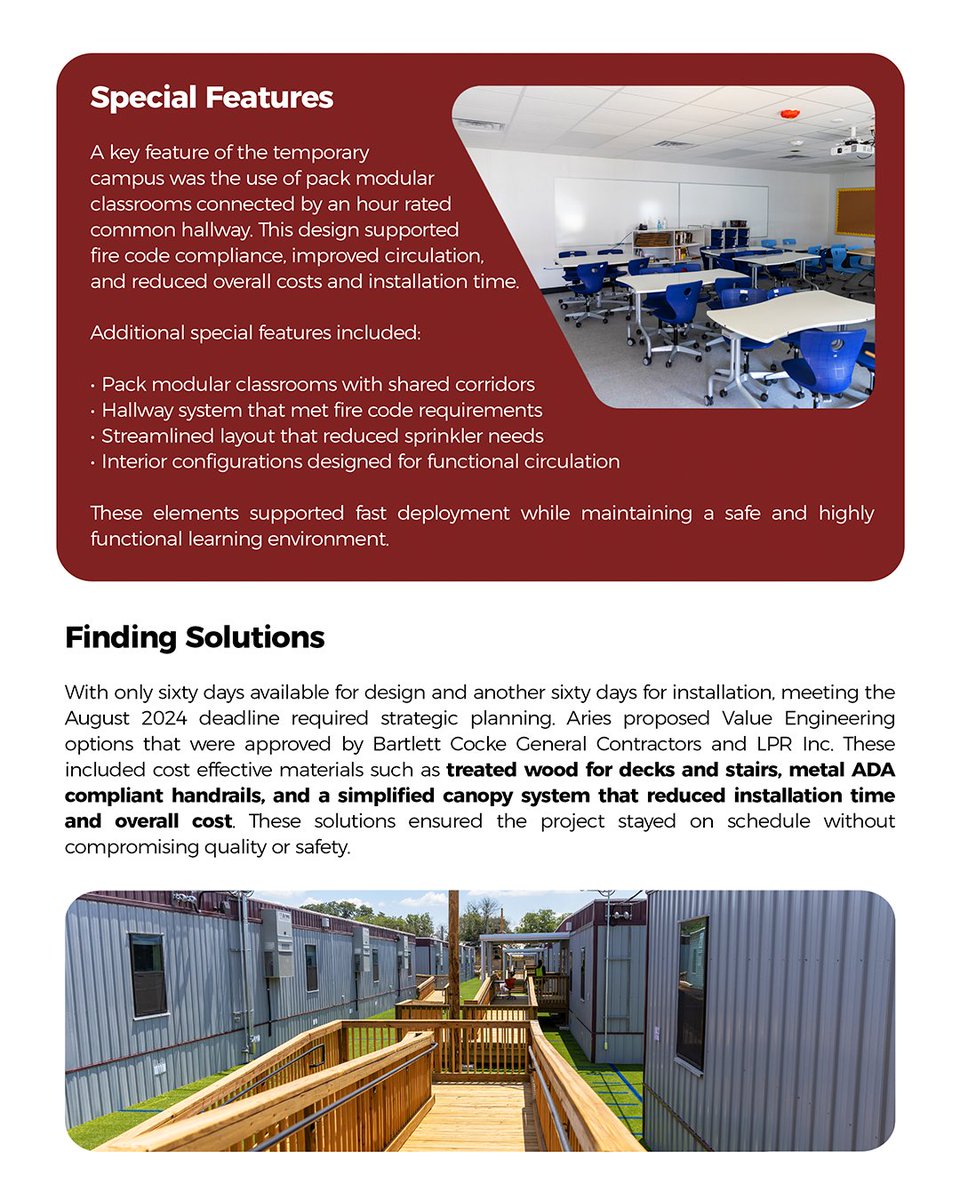AriesBuildings's tweet image. A Texas school district needed fast space during a major rebuild. We delivered a sixty six thousand square foot temporary campus in only sixty days. Safe, functional, and built for learning.

 ariesbuildings.com

#ModularConstruction #Education #AriesBuildingSystems