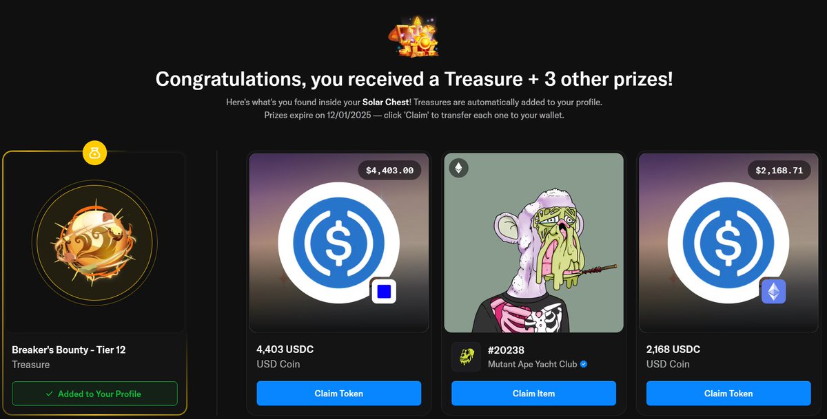 OMG, <a href="/opensea/">OpenSea</a> really blessed me today.

Look what I pulled from a Solar chest, earned from roughly $1M in trading volume (aka $10K in fees).

Huge win on my end.