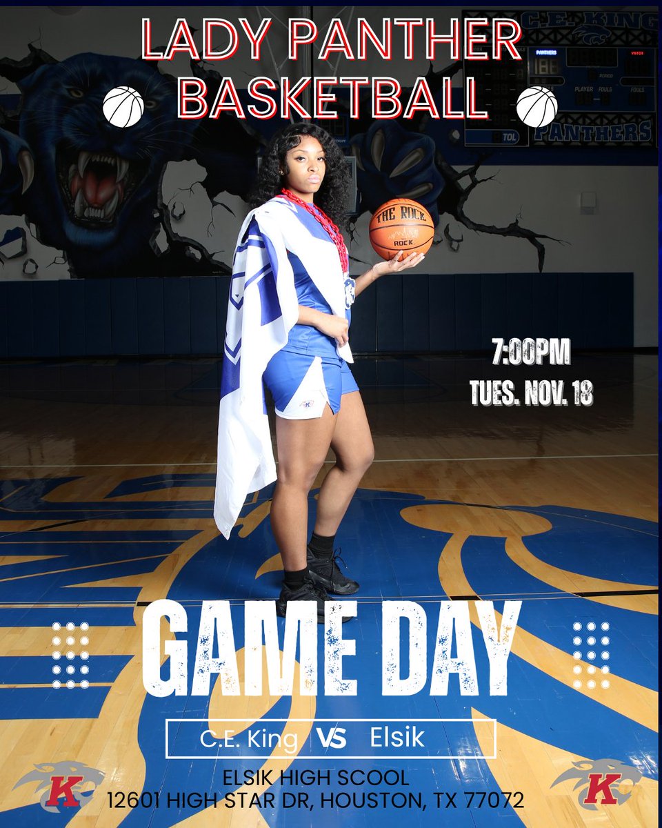 On the road today vs. Elsik. 💙👑🏀🙏 <a href="/KingHSPanthers/">CE King High School</a> <a href="/pressboxboyz/">Press Box Boyz</a> <a href="/coach22ab/">Coach AB</a>
