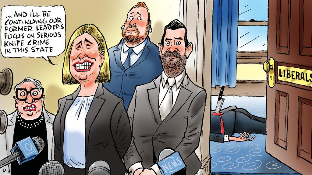 netz_melb's tweet image. Mark Knight nailed it again with his cartoon.

Politics really is a brutal business.

#springst #LibSpill