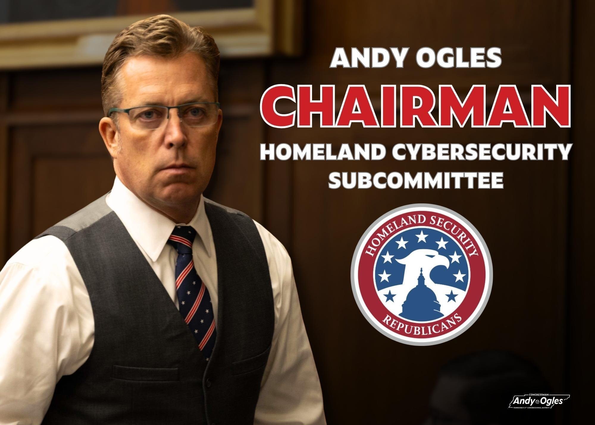 【美国之声--打击中共国网络犯罪分子】2025年11月19日众议员奥格尔斯（Andy Ogles）：

我很荣幸地宣布，我已被任命为众议院国土安全委员会下属的网络安全与基础设施保护小组委员会主席。

...