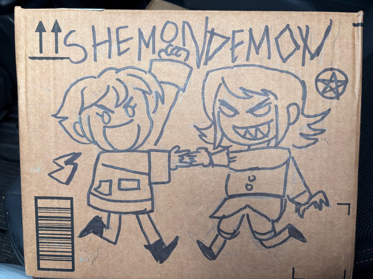 TurntechUmbrage's tweet image. I drew the schemers’ on the front of this package for my GF! I’m so sad I couldn’t keep this..#hauntedhotel