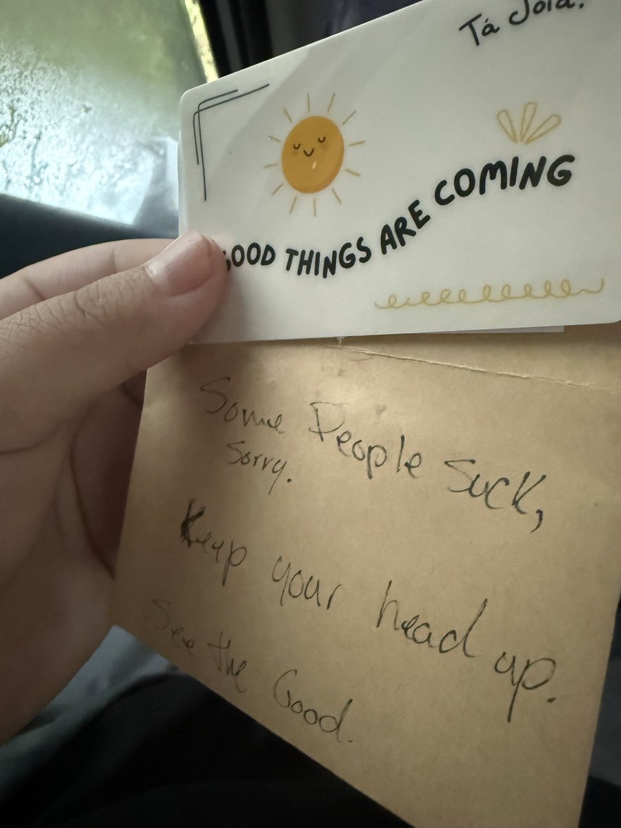 StainVermont's tweet photo. A rare act of kindness. Been having to call the cops on someone stopping by every morning saying “homeless people shouldnt exist” and banging things at 7 am every day to scare my dog. 

Its been tough. this made me cry a little bit this morning. I hope he knows its appreciated https://t.co/P6IEi4doHA