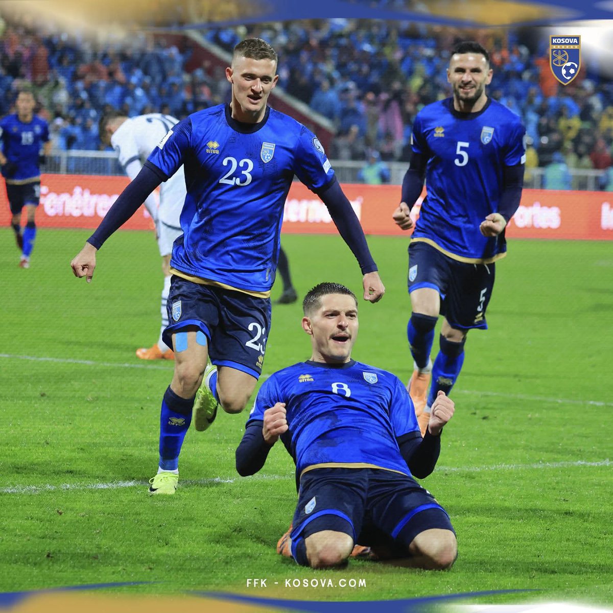 NOCKOSOVO's tweet image. PROUD OF YOU 🇽🇰

The dream for World Cup 2026 lives on! We continue the journey through the Play Off 

Good luck!

#WC2026 #FIFAWorldCup