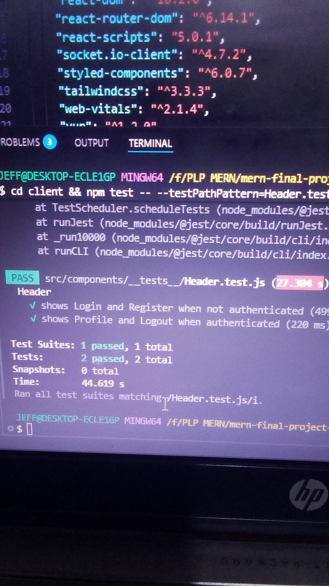 agalomba_jeff's tweet image. Running test before deploying to ensure quality products #webtest #jest  #mernstackdevelopers