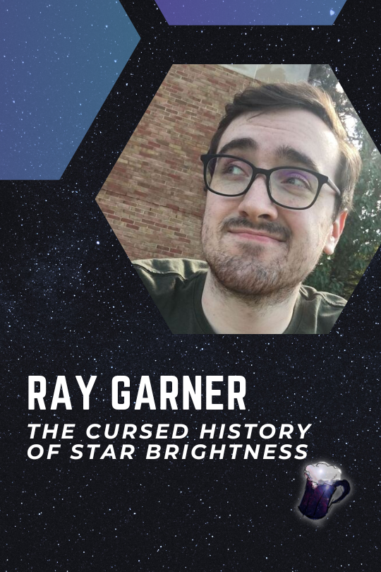 AoT_BCS's tweet photo. Let’s meet one of our AOT BCS speakers TOMORROW !!🤩🤩💫💫

Ray Garner (The Cursed History of Star Brightness) is a third-year postdoc Ray got his B.S. in Physics from Furman University in Greenville, SC, and Ph.D. in Astronomy from Case Western Reserve University in Cleveland https://t.co/HfLsg7sb1k