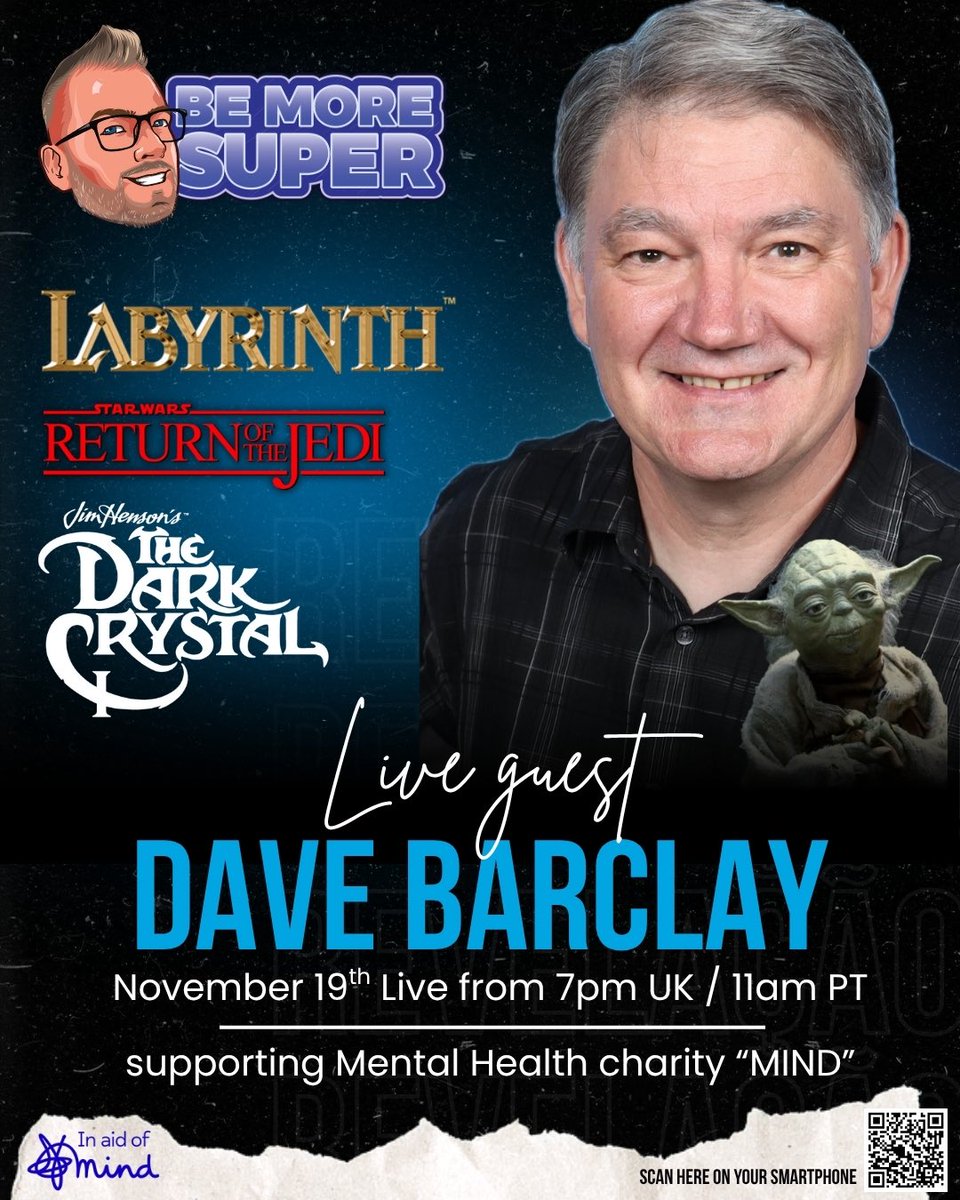 bemoresuper's tweet image. 📣 Big update for our charity live stream tomorrow! 🎬

Unfortunately, our wonderful special guest Avaah won’t be able to join us this time — but don’t worry, we’ve got an incredible replacement lined up.

We’re thrilled to announce that the legendary British puppeteer Dave…