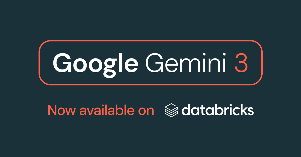 databricks's tweet image. .@Google&apos;s Gemini 3 models are now available on Databricks!

Gemini 3 brings faster reasoning, stronger factual accuracy, and richer multimodal capabilities, from image and video understanding to ultra-long-context RAG, summarization, and classification for both batch and…