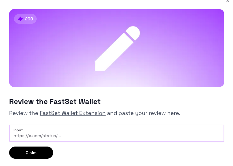 Crypto_Pranjal's tweet image. Pi Squared New Task: Complete and Earn 200 Points Free! ⚡️

A new quest is now live on the Pi Squared [@Pi_Squared_Pi2] portal.

Complete it and get free 200 points.

✅ Complete here: portal.pi2.network/quests

For this task, you need to leave a review for the FastSet Wallet on…