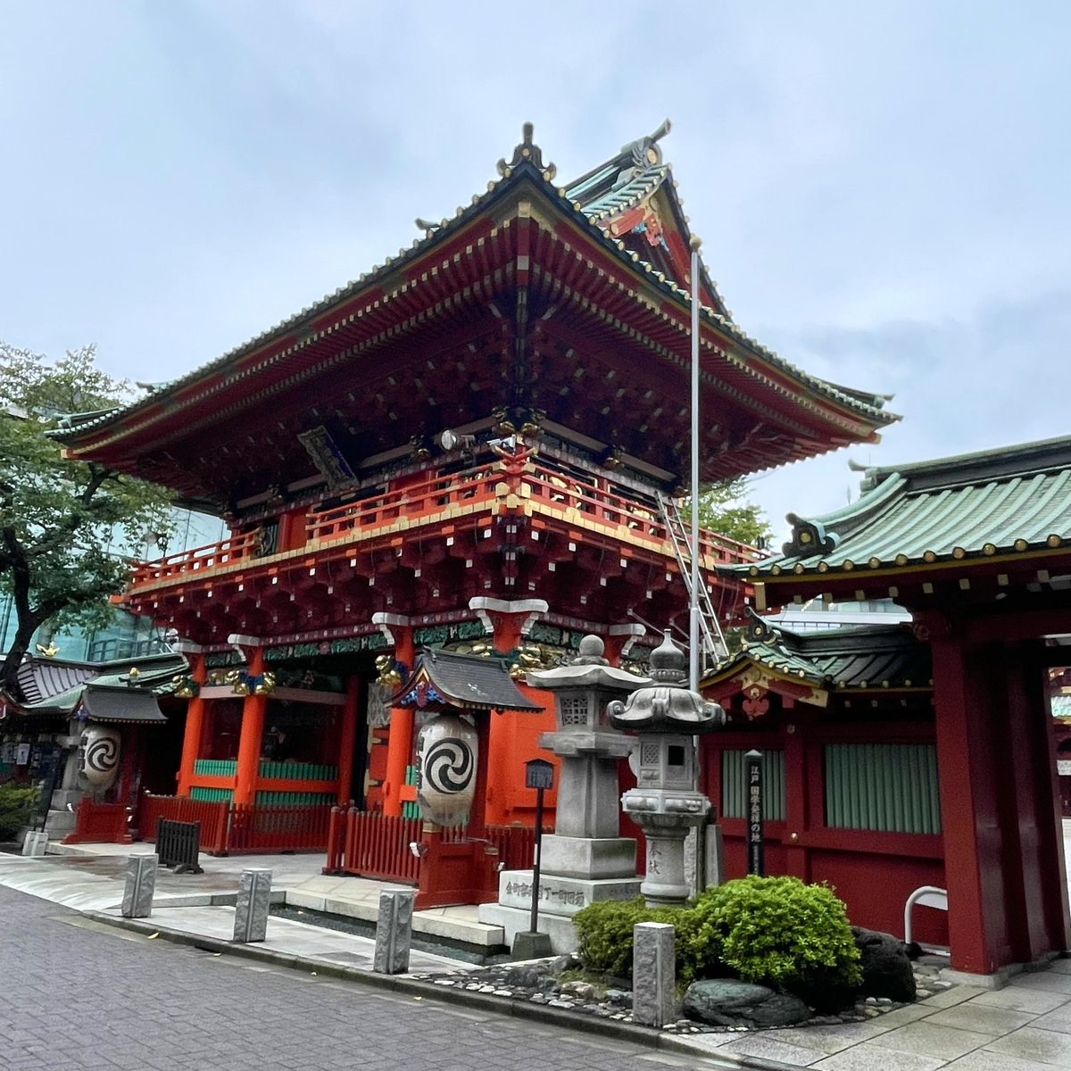 hareno_k's tweet photo. 土曜日に
神幸号「あかり」が
散歩に出てる間に
落ち葉清掃と
ラジオ体操をしてきました
終わったのを見計らった様に帰ってきました
#神田明神 https://t.co/CG6mX5ADy2
