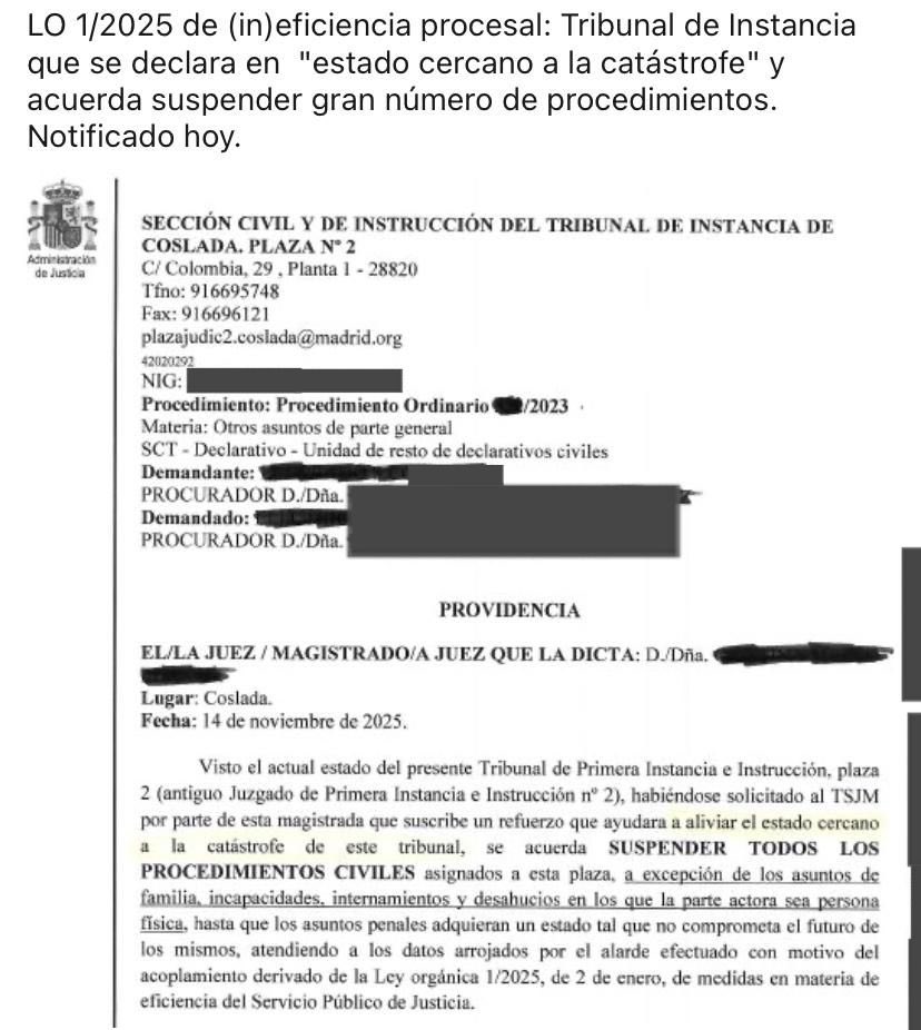 ENandoS's tweet image. @felixbolanosg @PSOE @justiciagob @ppopular @ComunidadMadrid espabilen de una pu… vez!! 

La administración de justicia ha colapsado 💥 gracias a vuestra ineptitud e incompetencia: “en estado cercano a catástrofe” 

¿pero sois conscientes de la gravedad de esto?