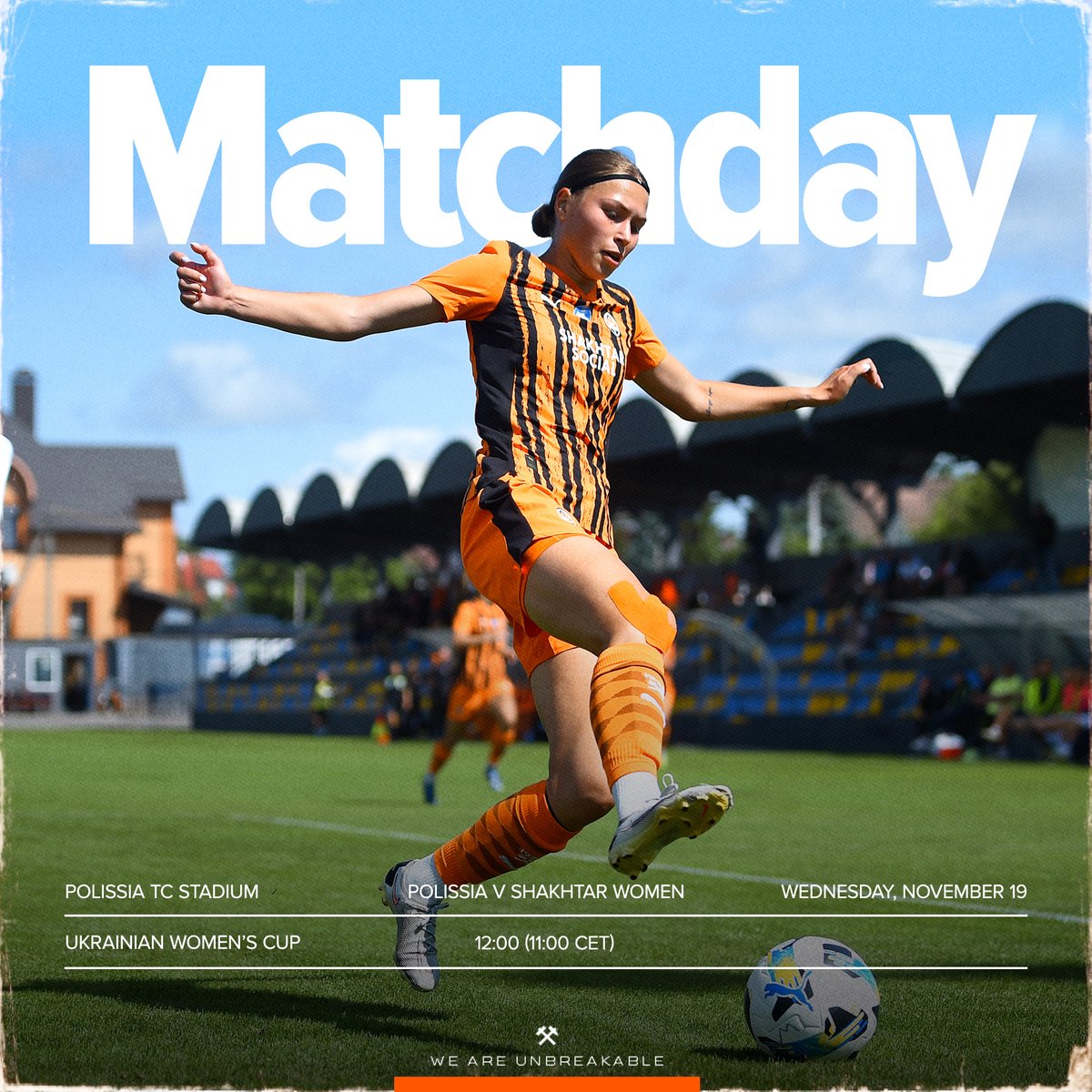 День матчу! 🧡 Чвертьфінальна дуель у Кубку України 🇺🇦

🆚 #ПоліссяШахтар
⏰ 12:00
📍 Стадіон НТЦ «Полісся», Житомир
🎥 Трансляція: youtube.com/watch?v=g_8wF8….

#ShakhtarWomen #Shakhtar