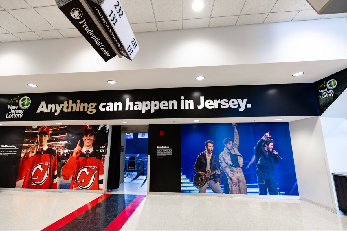 PruCenter's tweet image. Our Jersey boys now have a permanent home at Prudential Center. 🏠 After two electric hometown shows, we’re honoring the Jonas Brothers with a tribute to their legacy and roots.

Thank you, @JonasBrothers, for every unforgettable homecoming. ❤️ Find it at Section 131/132 next…