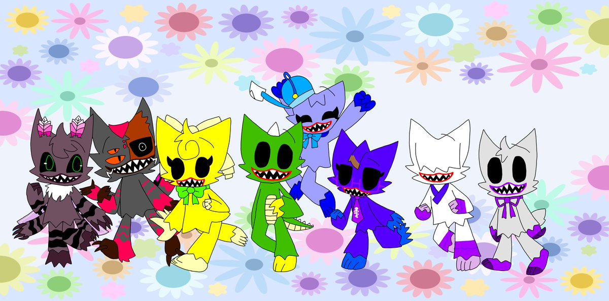 oc】 🌸🕷️🍋🦖🎐⚕️👘😈 #Huggywuggyoc