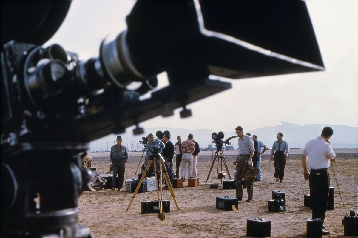 vashikoo's tweet photo. Legendary director Billy Wilder on his movie set. BTS photos by Charles Eames. https://t.co/RzvgYkaWw6