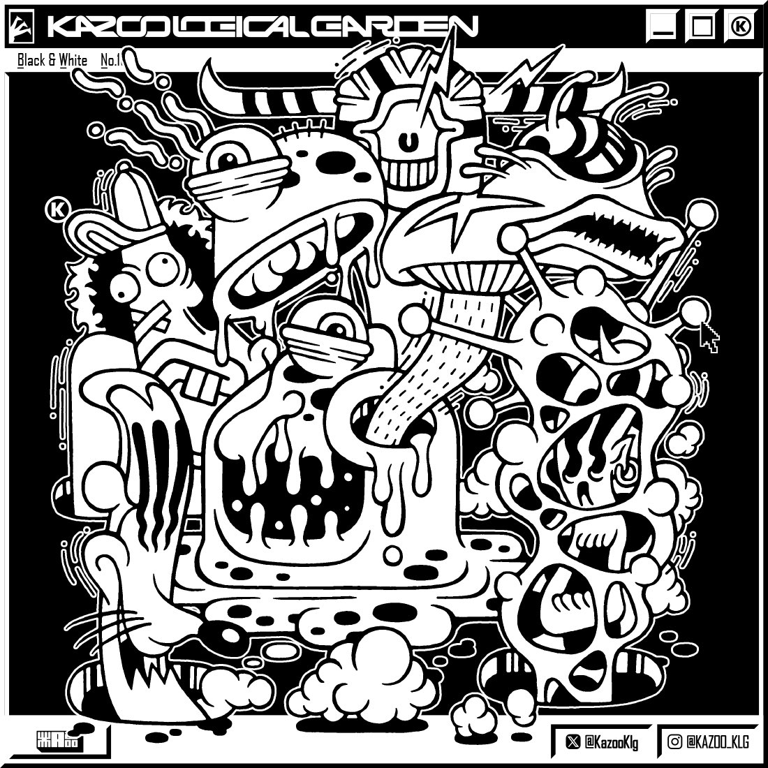 KazooKlg's tweet image. モノクロで好き勝手描いている【B&amp;amp;W】シリーズ。世界の誰かに刺さるといいなぁ☺︎