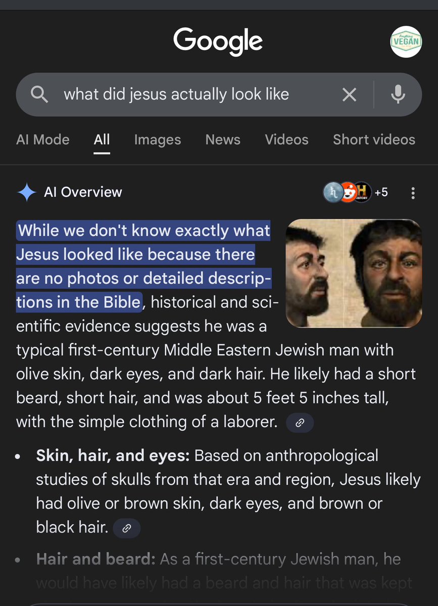 NoGod_Vegan's tweet image. Jesus was a brown Middle Eastern man. Your are a white woman with a dark putrid soul.