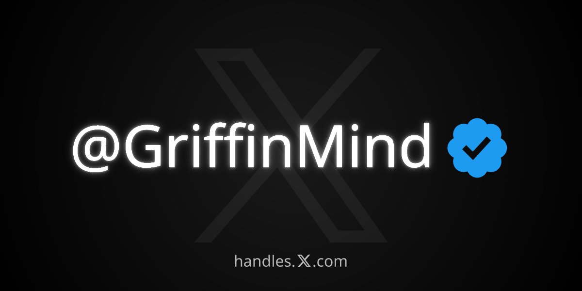 GriffinMind's tweet photo. I just got @GriffinMind from the X Handle Marketplace.

the "Z" has been dropped finally

W. https://t.co/GkXvQOWHnb
