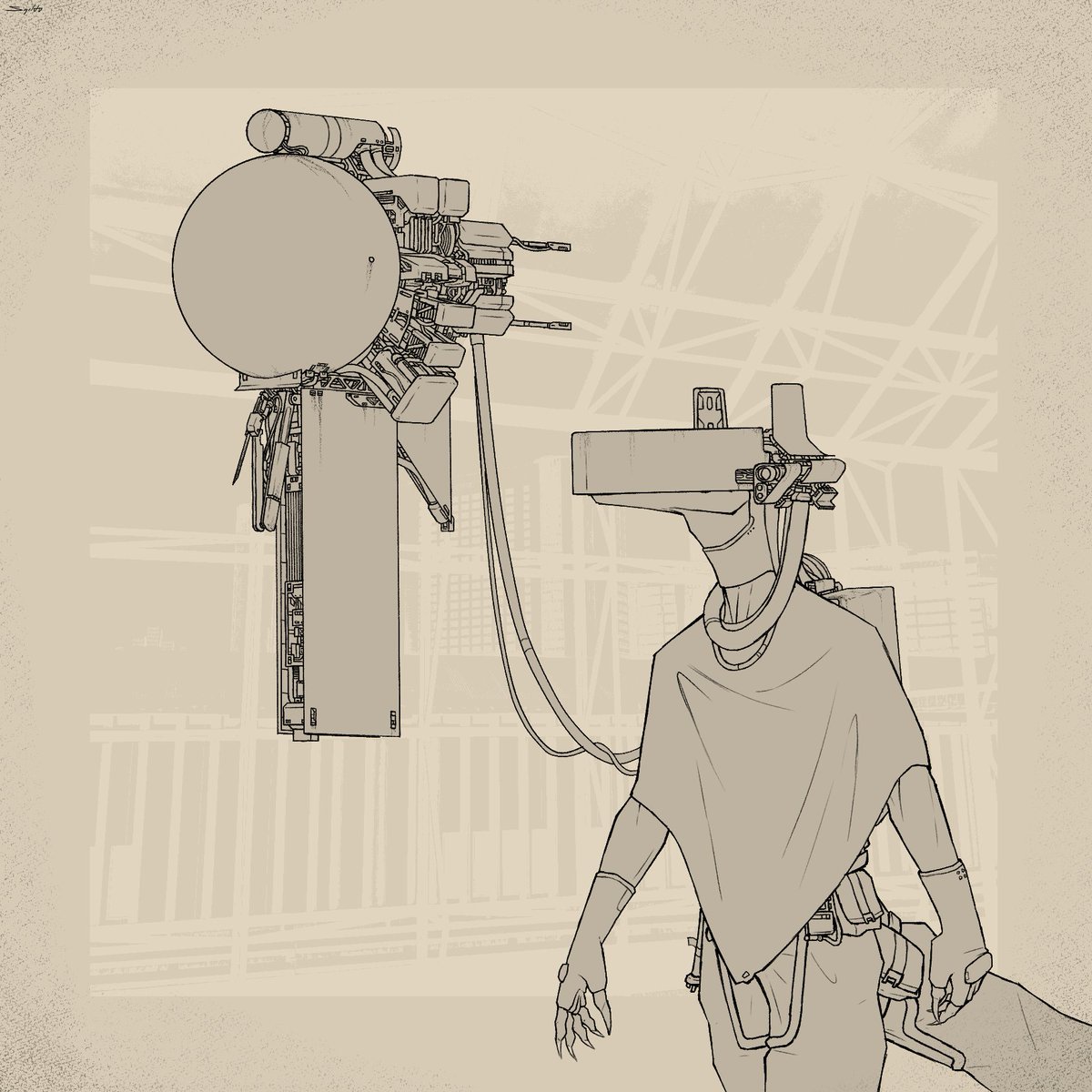 sqildo's tweet image. surveyor and extra-spatial radar drone