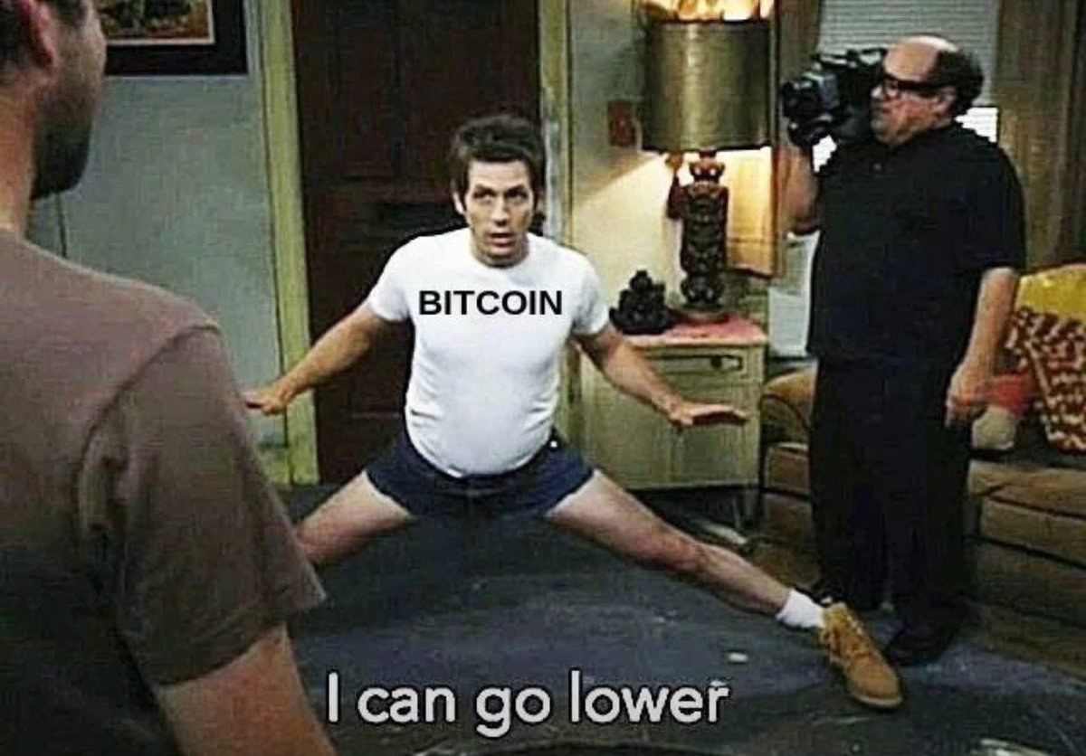 Crypto bros: "I think Bitcoin is going to bounce from here."

Bitcoin: