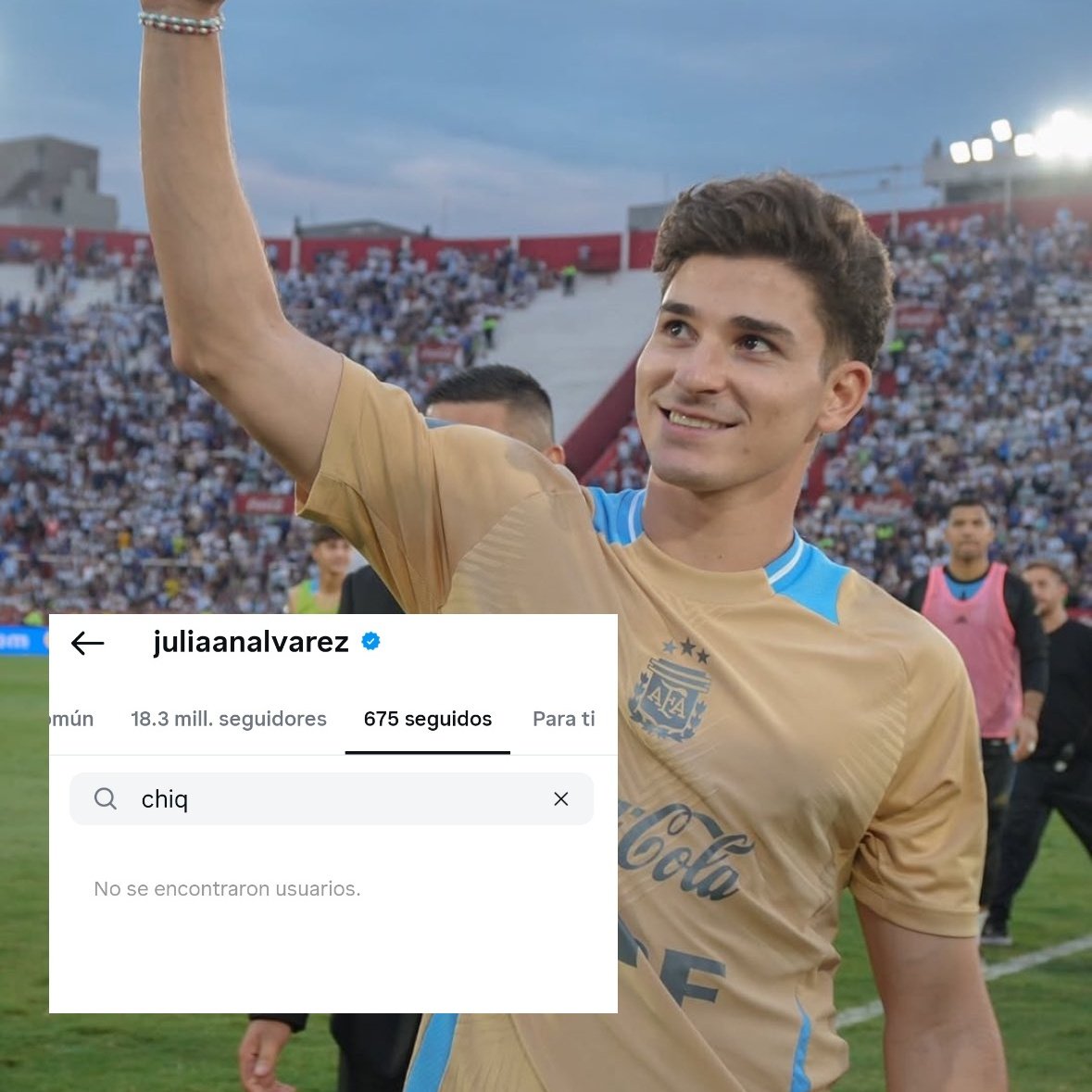 ¿El único campeón del mundo que NO sigue al Chiqui Tapia? JULIAN ALVAREZ. 🇦🇷

El más grande de todos, lejos.